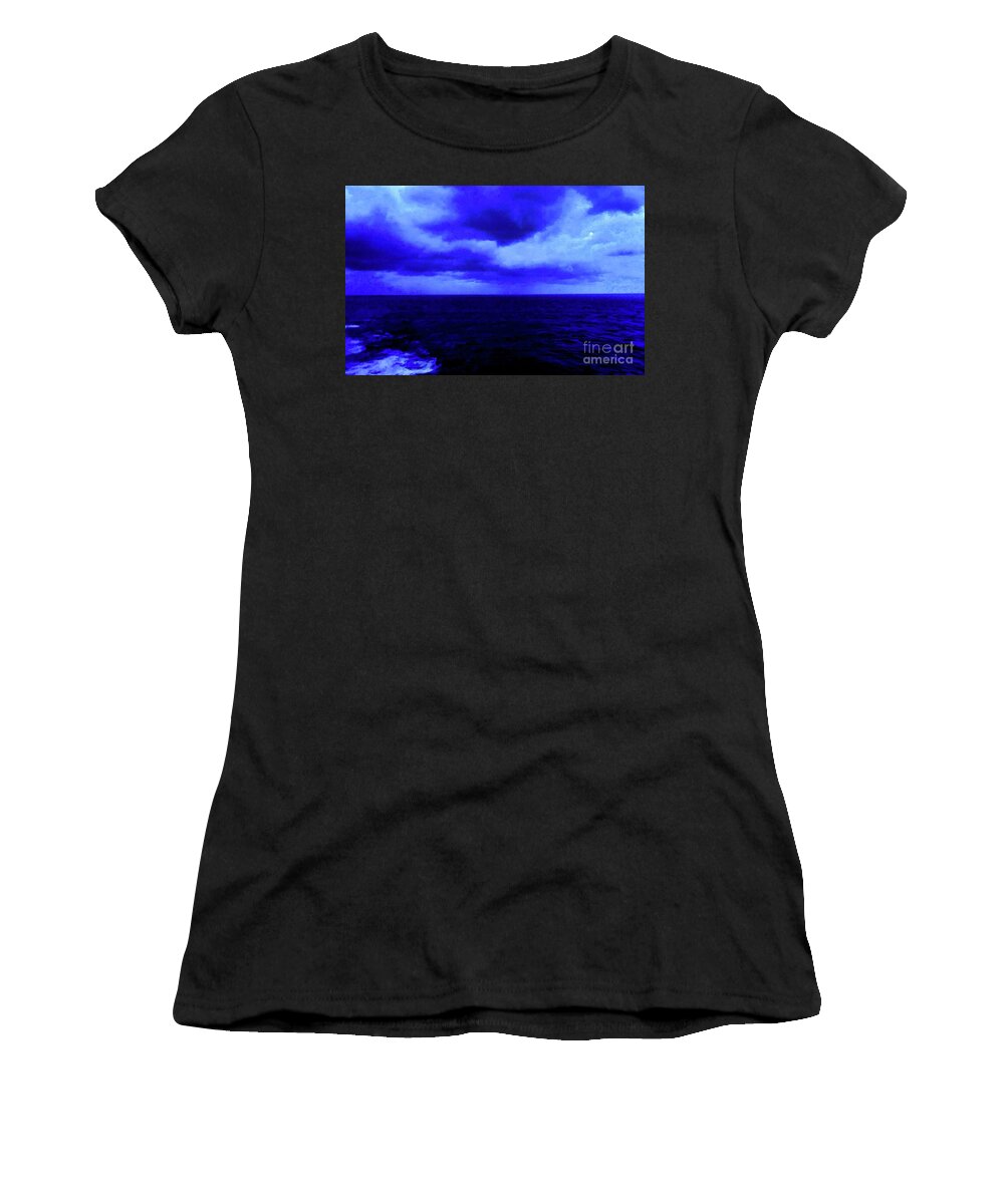 America Women's T-Shirt featuring the painting Ocean Blue Digital Painting by Robyn King