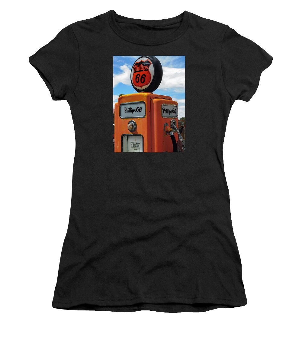 Old Phillips 66 Gas Pump Women's T-Shirt featuring the photograph Old Phillips 66 Gas Pump by Tikvah's Hope