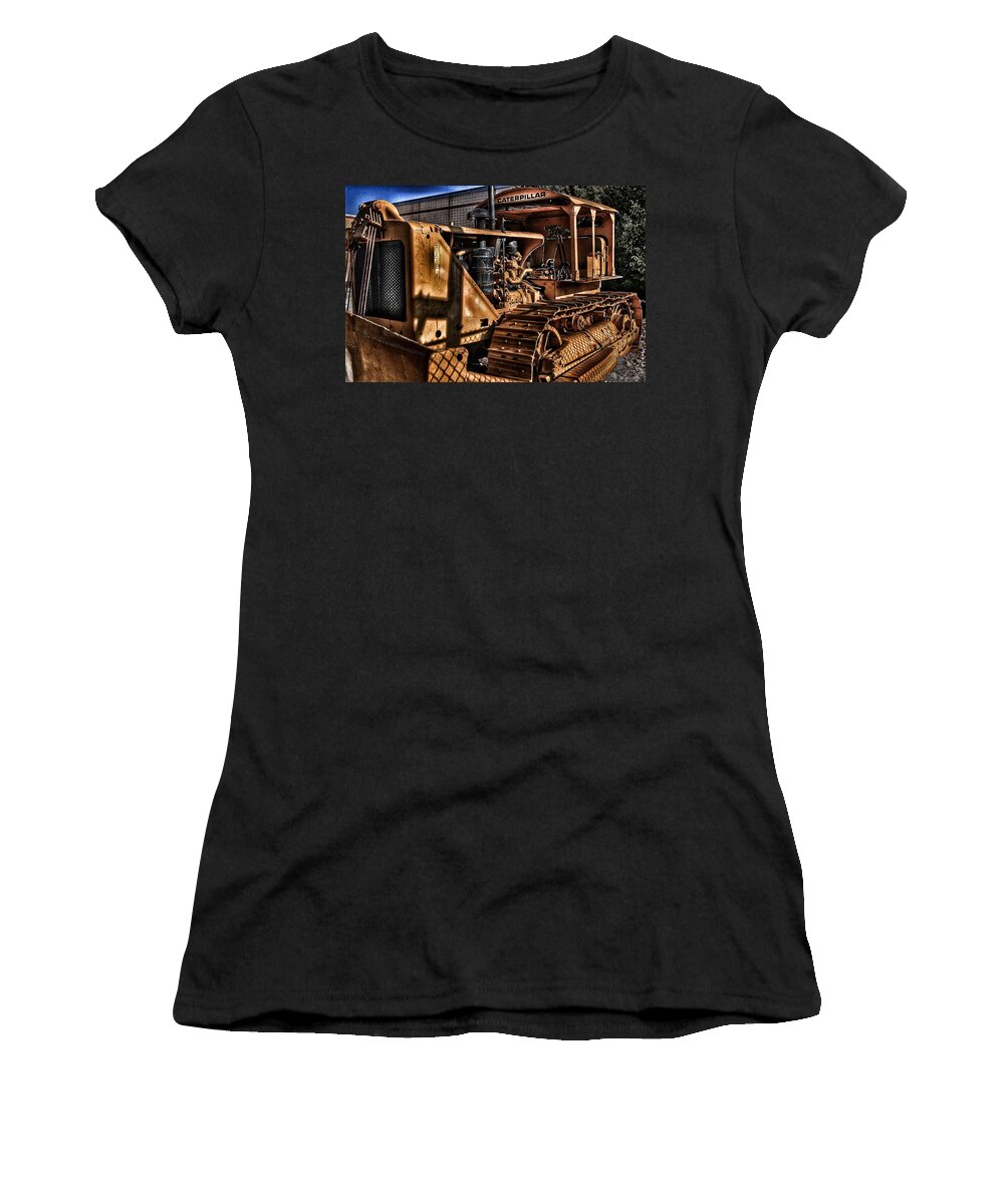 Cat Women's T-Shirt featuring the photograph OLD ZU 1947 Cable Operated Cat by Buck Buchanan