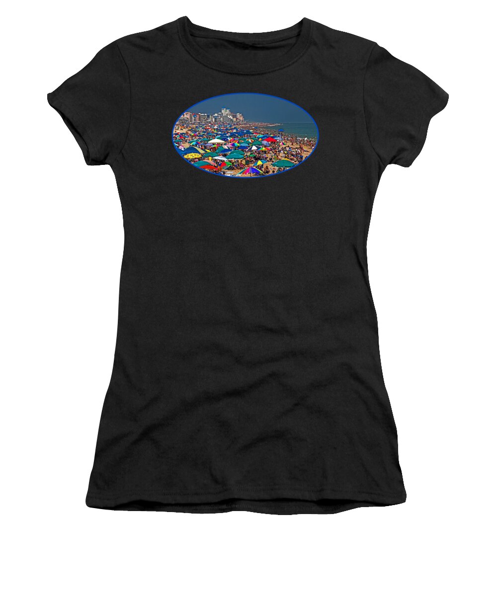 Beach Women's T-Shirt featuring the photograph On the Beach in August by Bill Swartwout