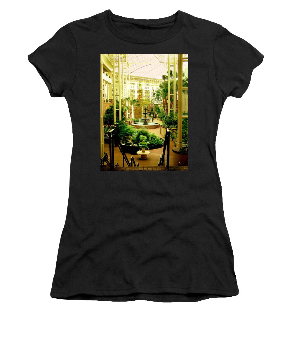 Flower Women's T-Shirt featuring the photograph Opryland Hotel by Trish Tritz