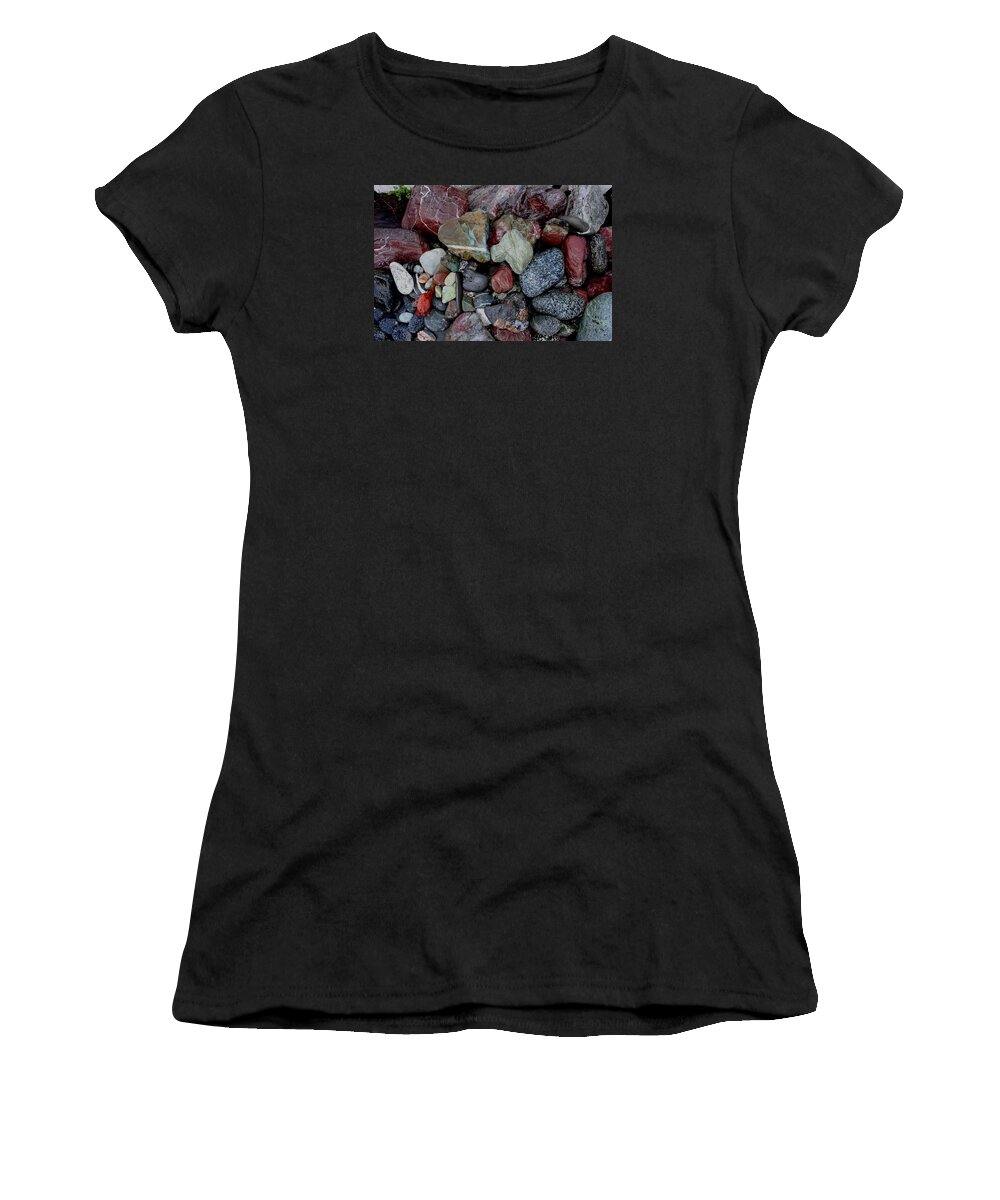 Rocks Women's T-Shirt featuring the photograph Oregon Beach Collection by Dreamweaver Gallery
