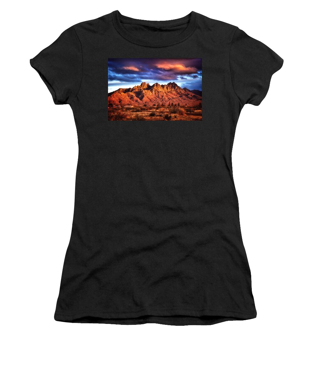 Color Image Women's T-Shirt featuring the photograph Organ Mountains by Diana Powell