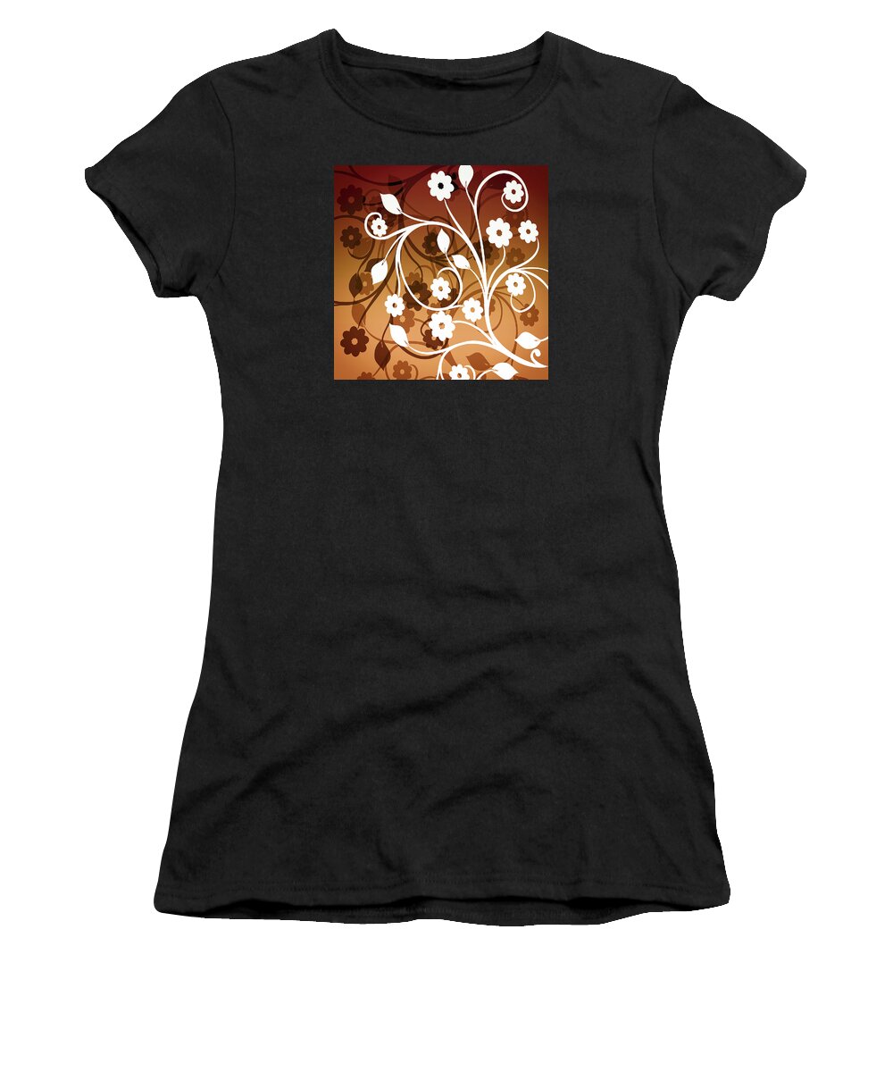 Flower Women's T-Shirt featuring the digital art Ornamental 2 Warm by Angelina Tamez