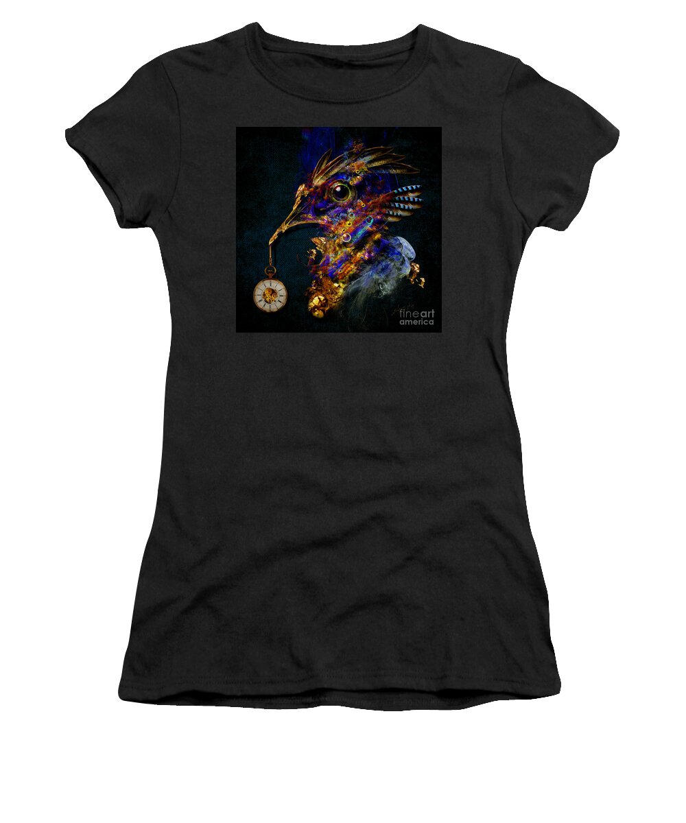Bird Women's T-Shirt featuring the painting Outside of time by Alexa Szlavics