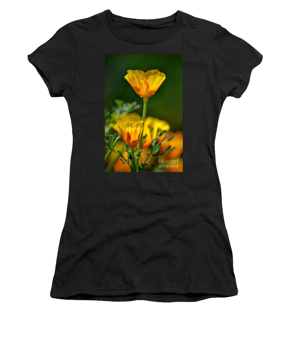 California Poppies Women's T-Shirt featuring the photograph Over and Above by Deb Halloran