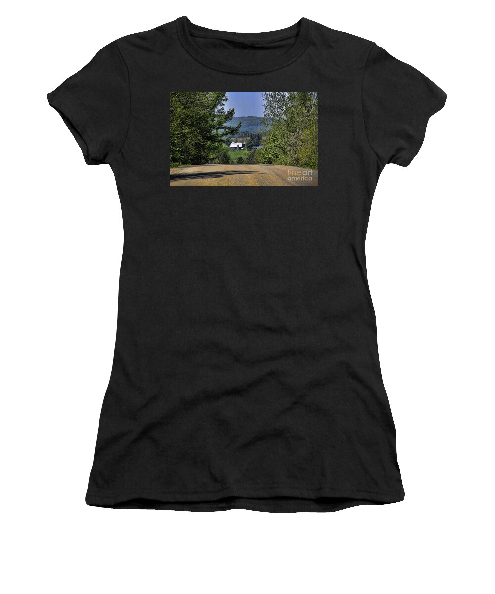 Over The Hill Women's T-Shirt featuring the photograph Over the hill by Jim Lepard