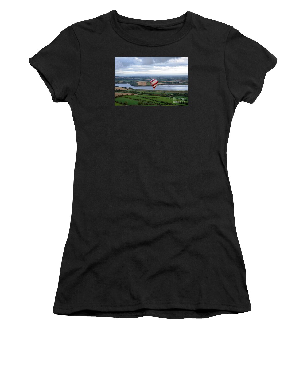 Balloon Women's T-Shirt featuring the photograph Over the river Barrow by Joe Cashin