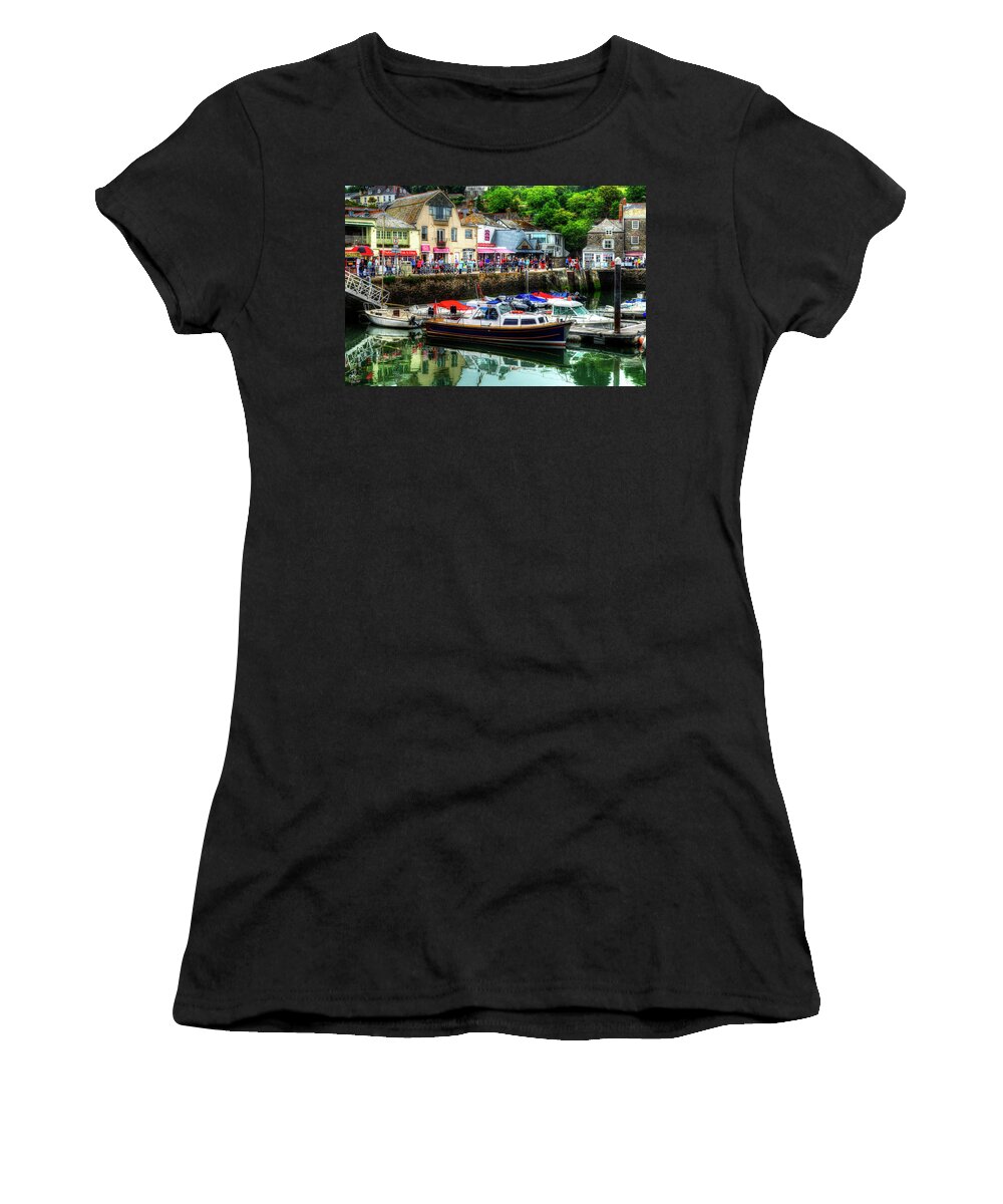 Padstow Women's T-Shirt featuring the photograph Padstow Cornwall by Pennie McCracken