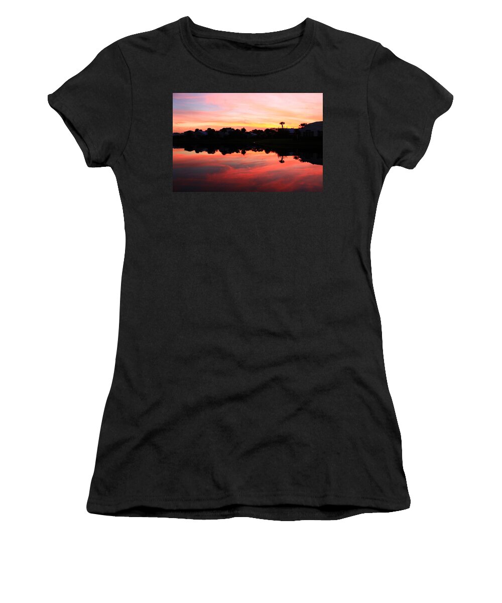 Jupiter Women's T-Shirt featuring the photograph Palm Reflections by Catie Canetti