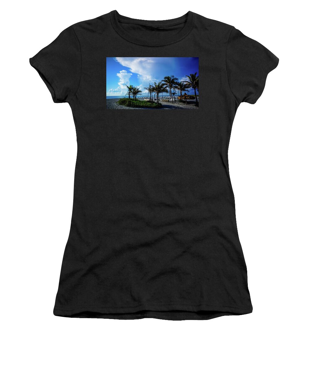 Florida Women's T-Shirt featuring the photograph Palm Trees Catamarans Delray Beach Florida by Lawrence S Richardson Jr