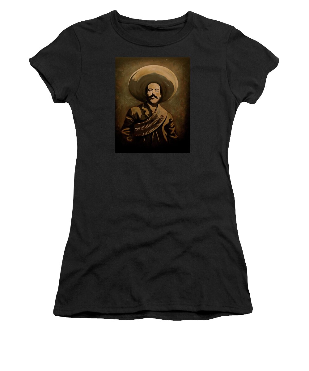 Portrait Women's T-Shirt featuring the painting Pancho Villa by Leizel Grant