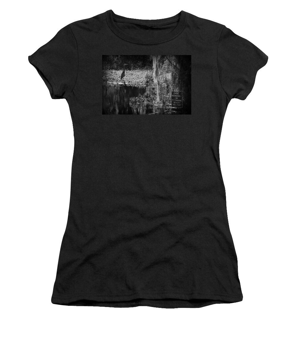 Bird Women's T-Shirt featuring the photograph Park Boundaries by Laurie Perry
