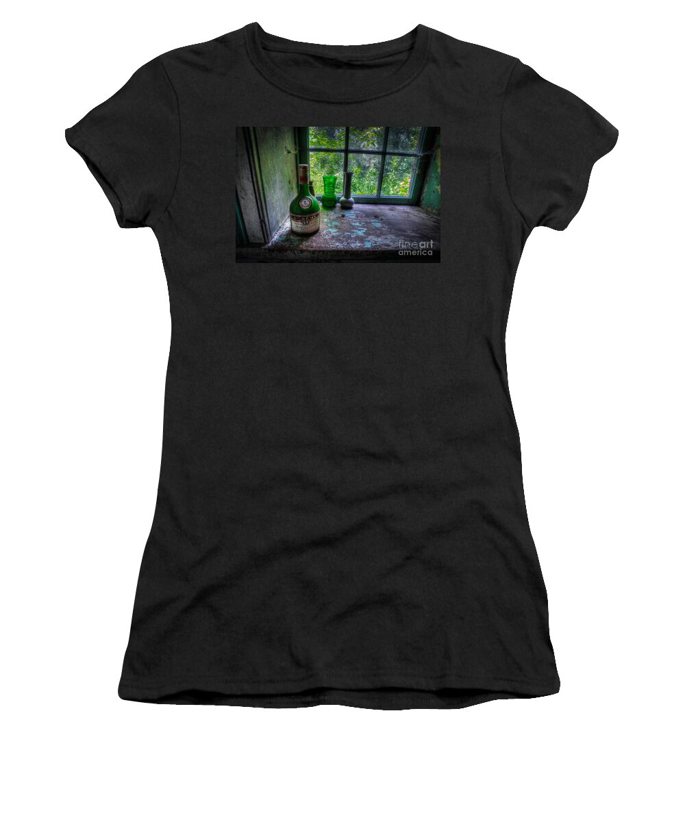 Abandoned Women's T-Shirt featuring the photograph Patina in Green by Roger Monahan