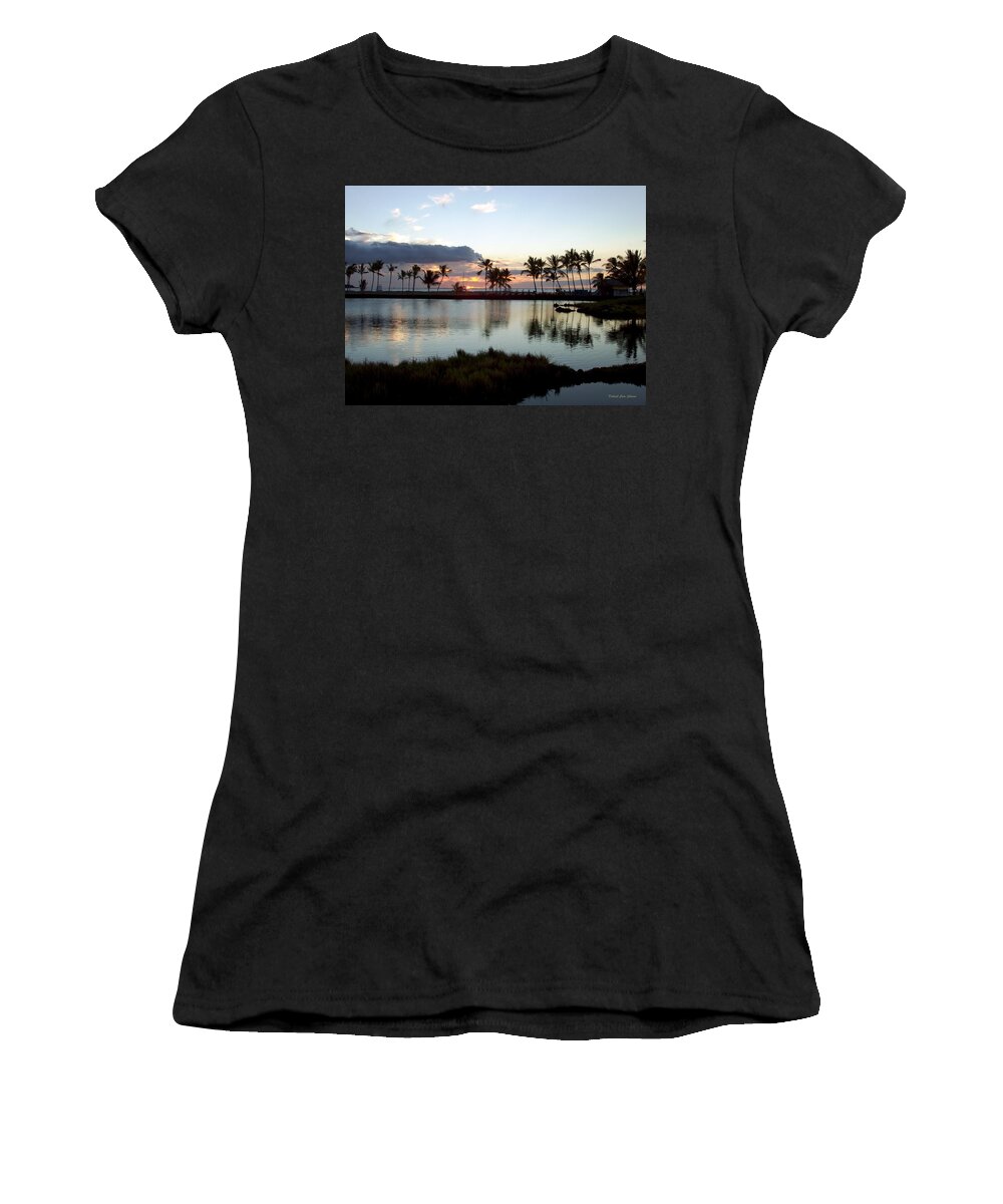 Sunset Women's T-Shirt featuring the photograph Peaceful Sunset by Deborah Crew-Johnson