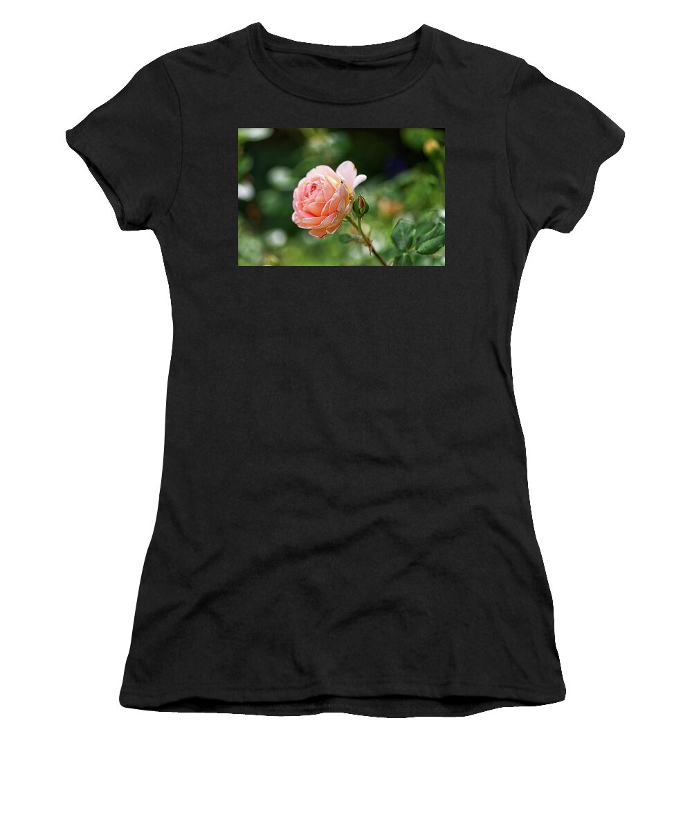 Peach Women's T-Shirt featuring the photograph Peach Petals by Richard Gregurich