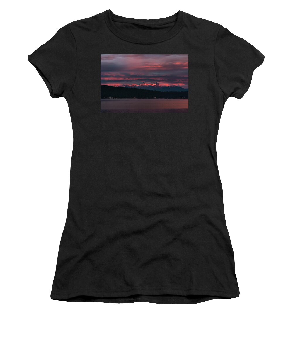 Clouds Women's T-Shirt featuring the photograph Peekaboo Sunrise by Jan Davies