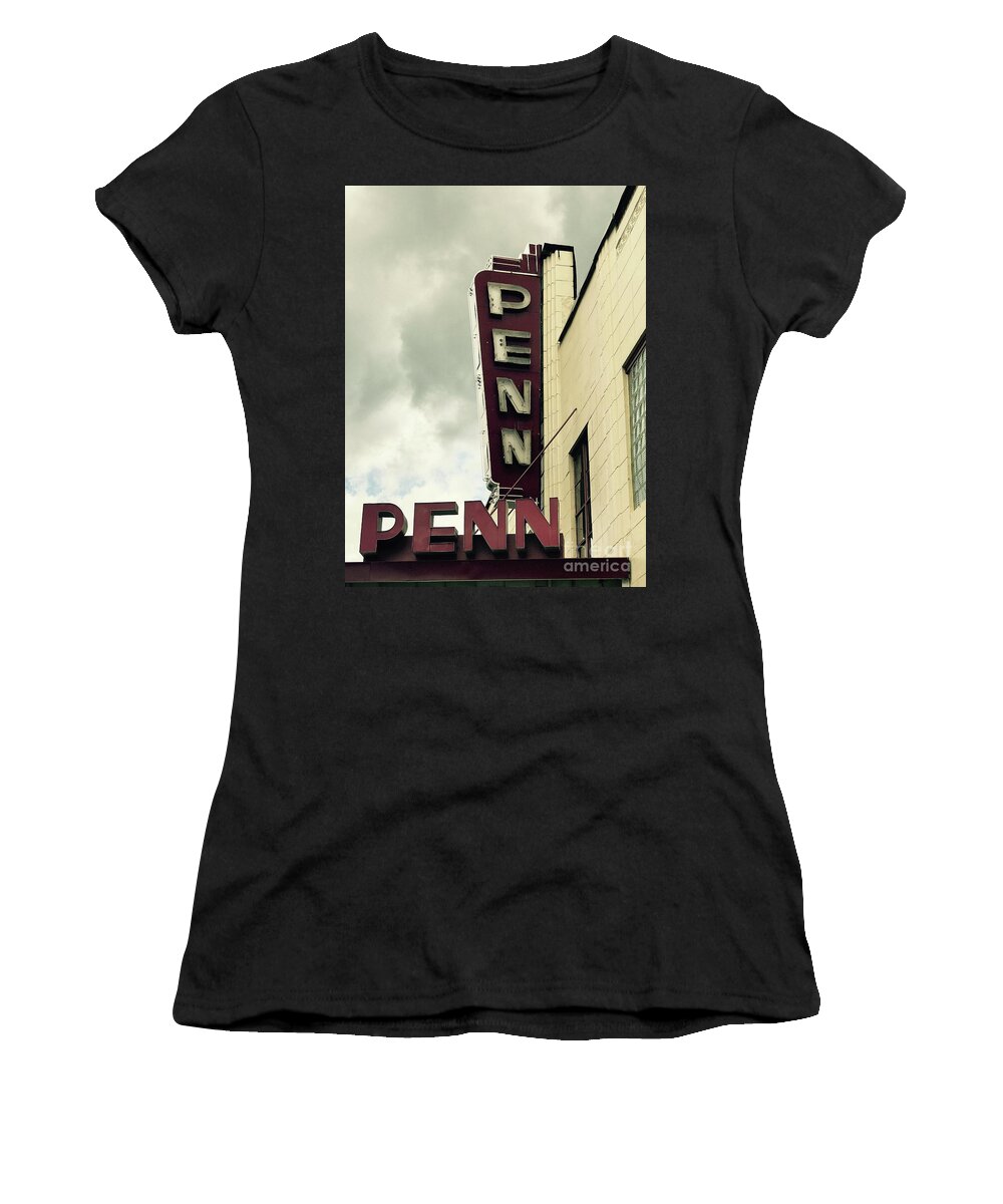 Butler Women's T-Shirt featuring the photograph Penn Cinemas by Michael Krek