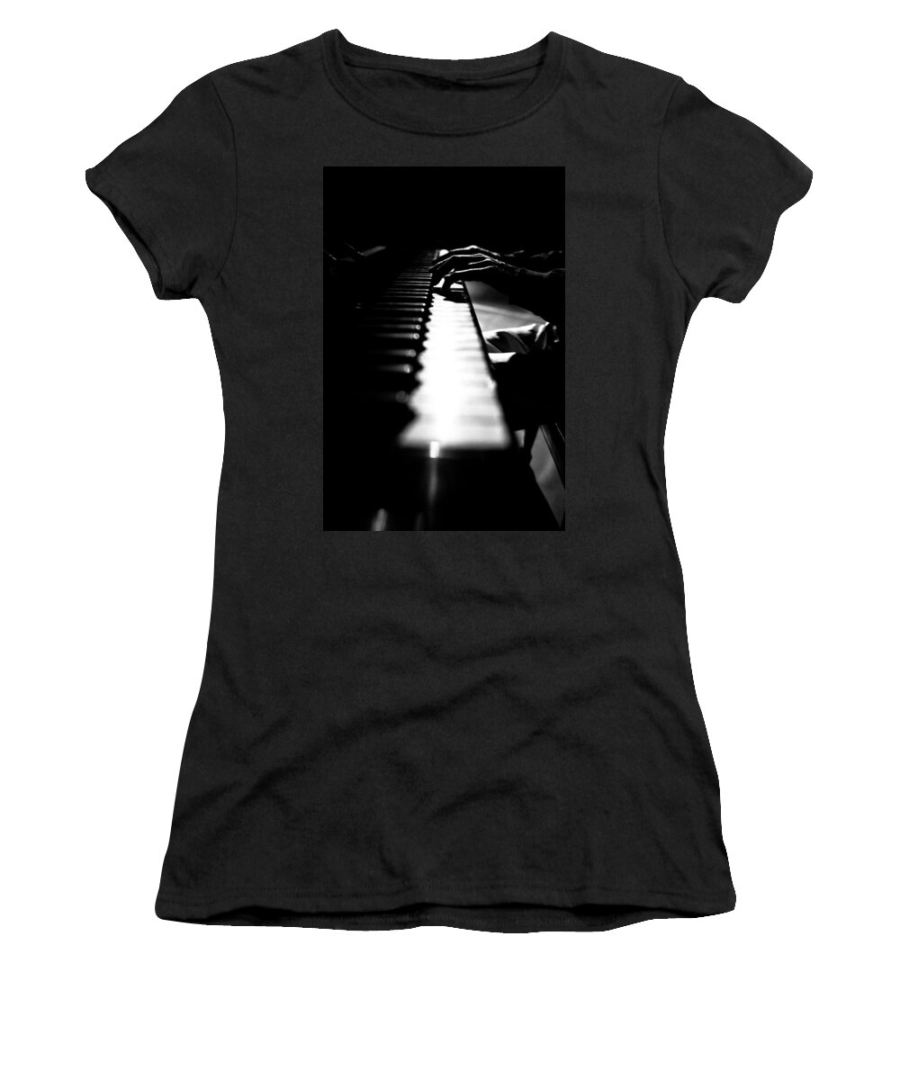 Piano Women's T-Shirt featuring the photograph Piano Player by Scott Sawyer