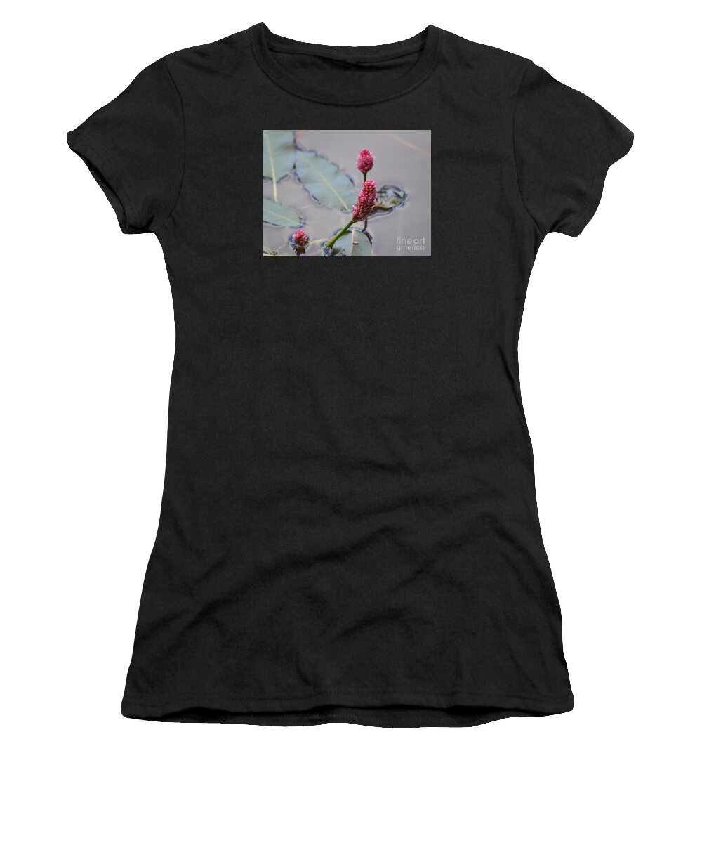 Pink Women's T-Shirt featuring the photograph Pink Lily Pad by Vivian Martin
