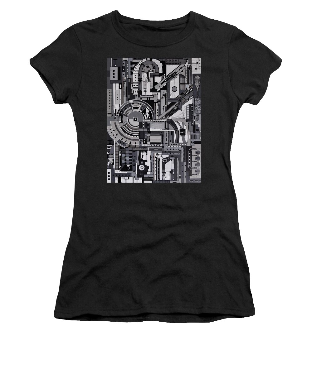 Acrylic On Canvas Women's T-Shirt featuring the painting Play by Plata Garza