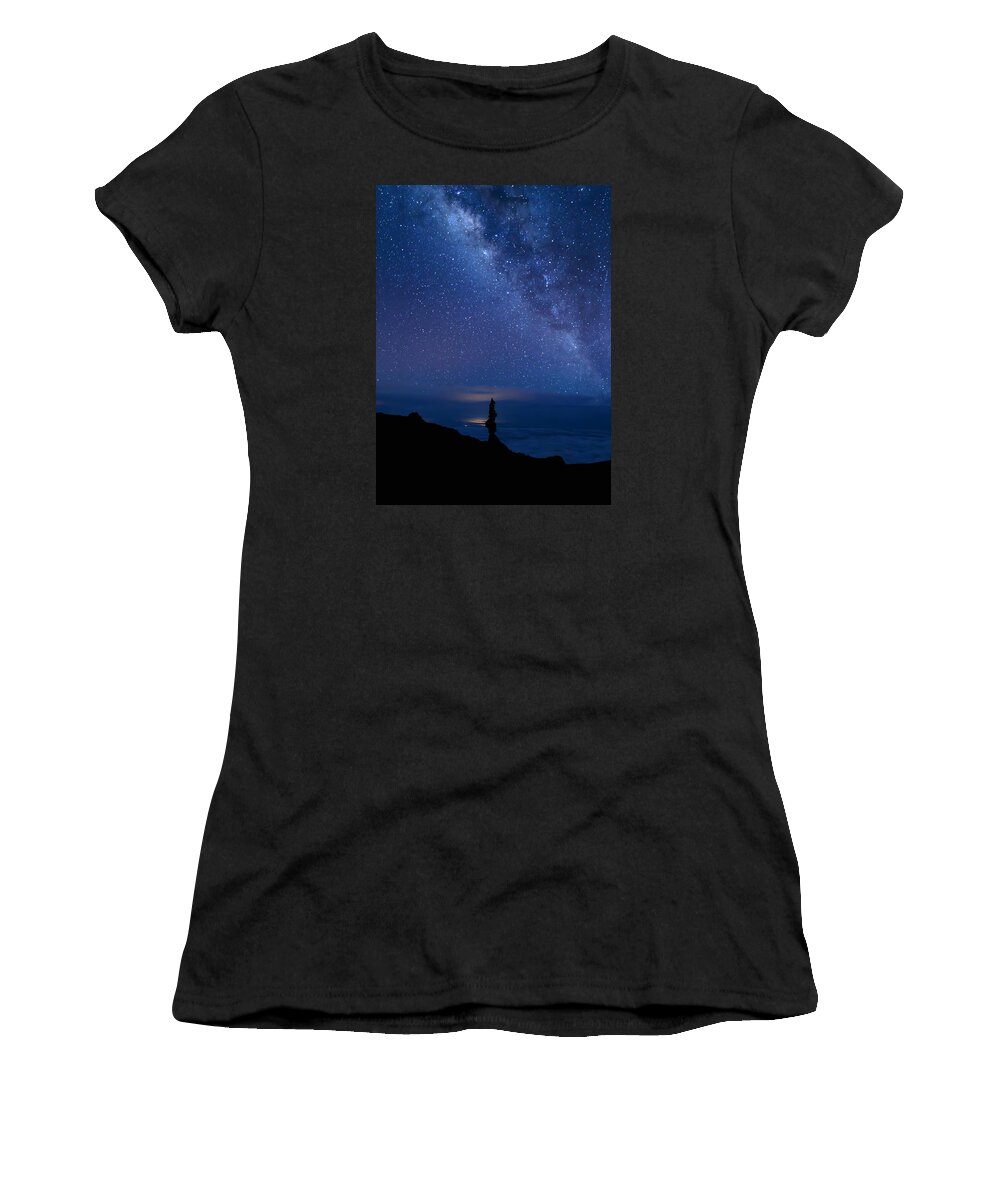 Milky Way Women's T-Shirt featuring the photograph Pointing to the Heavens by Susan Rissi Tregoning