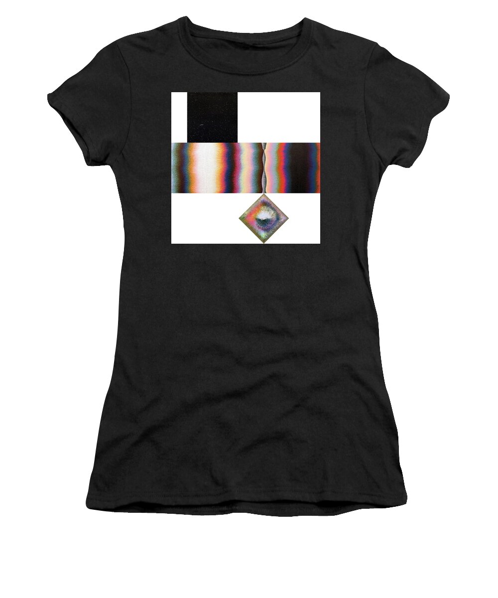 Color Women's T-Shirt featuring the painting Poles Number Fourteen by Stephen Mauldin