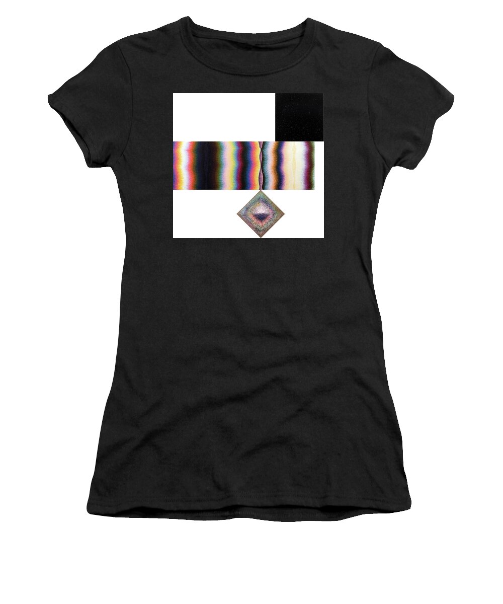 Color Women's T-Shirt featuring the painting Poles Number Nine by Stephen Mauldin