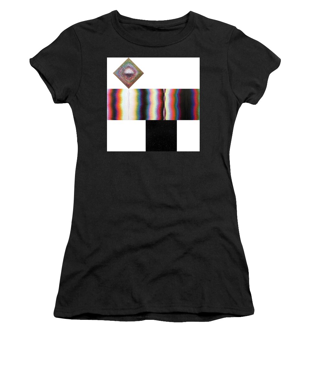 Color Women's T-Shirt featuring the painting Poles Number Ten by Stephen Mauldin