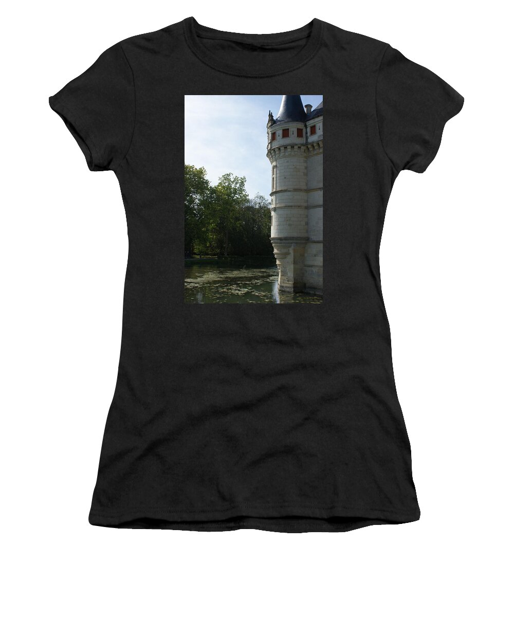 France Women's T-Shirt featuring the photograph Pond at Azay le Rideau by Christine Jepsen
