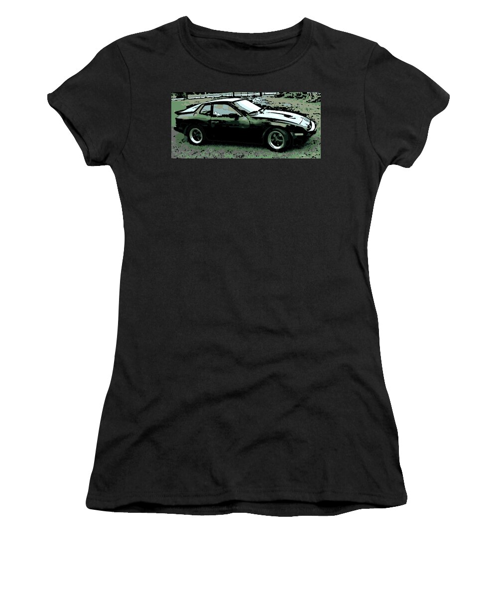 Porsche Women's T-Shirt featuring the photograph Porsche 944 on a Hot Afternoon by George Pedro