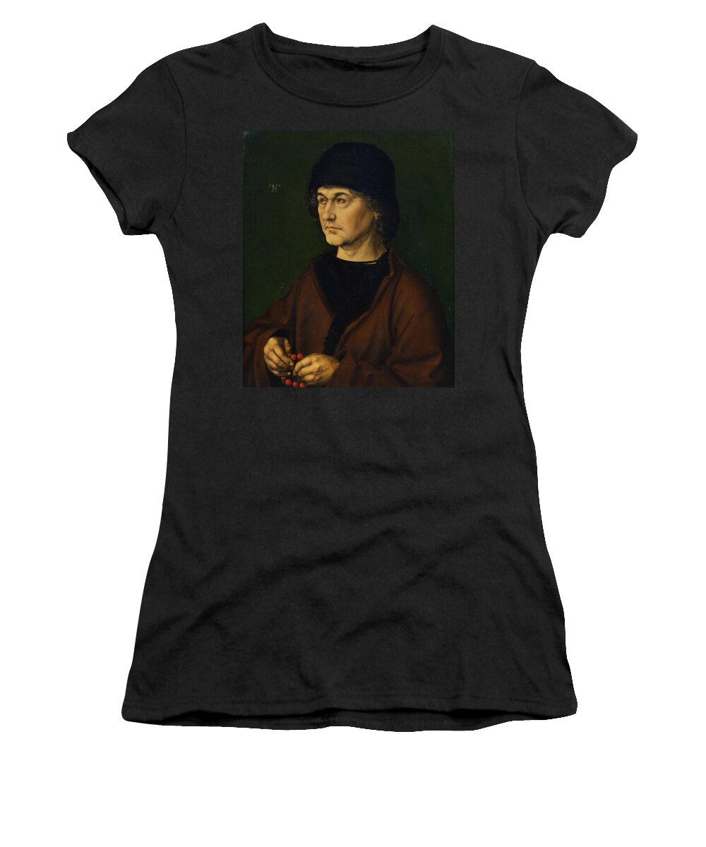Albrecht Durer Women's T-Shirt featuring the painting Portrait of the Artist's Father by Albrecht Durer