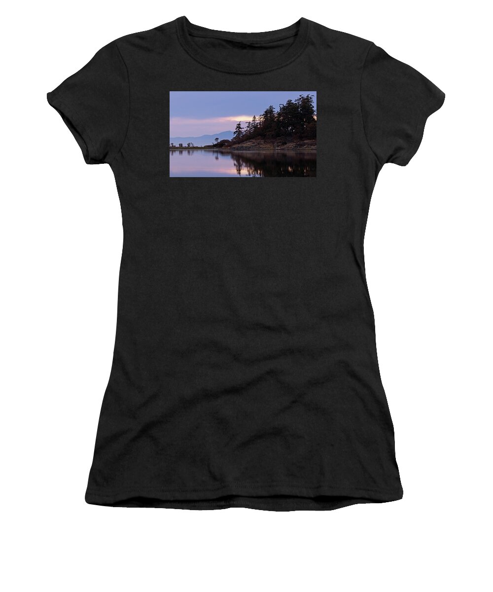 Sunset Women's T-Shirt featuring the photograph Post Sunset Colours - 365-194 by Inge Riis McDonald