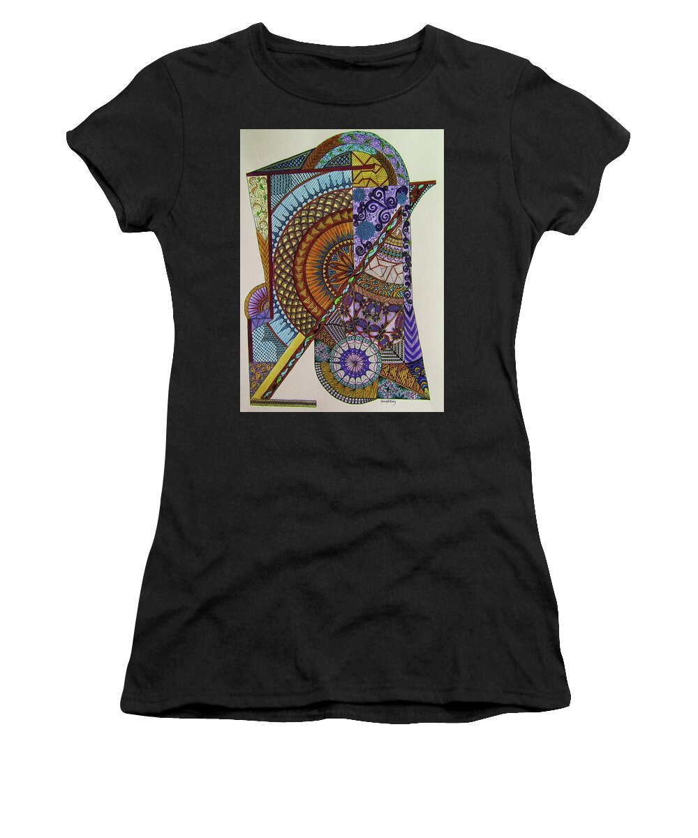 Abstract Women's T-Shirt featuring the painting Procrastination by Anita Hillsley