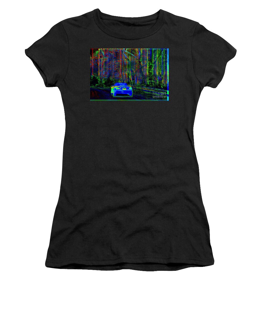 Car Women's T-Shirt featuring the photograph Psycho Ride by Julie Lueders 