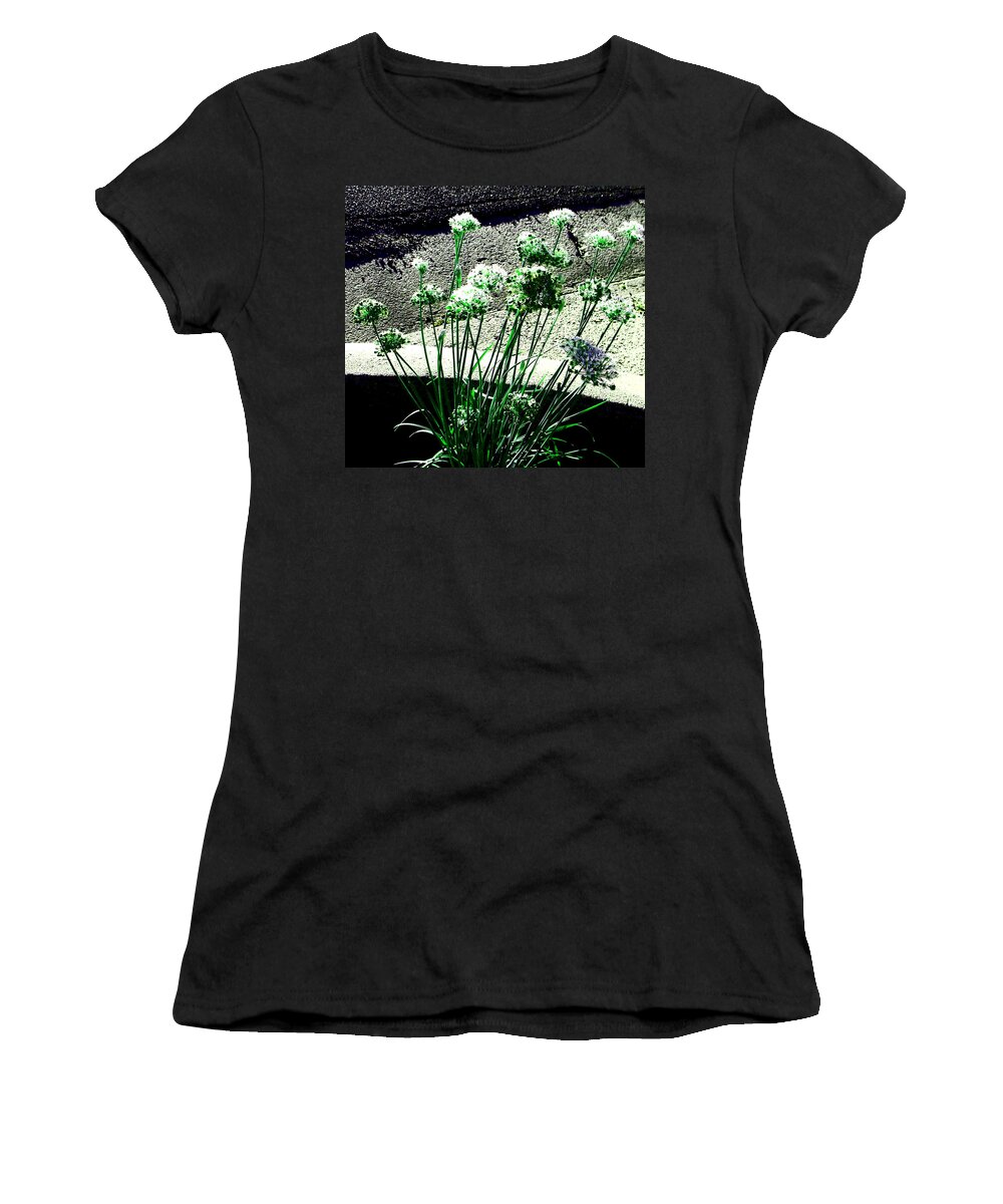 Abstract Women's T-Shirt featuring the photograph Queen Anne's Lace by Lenore Senior