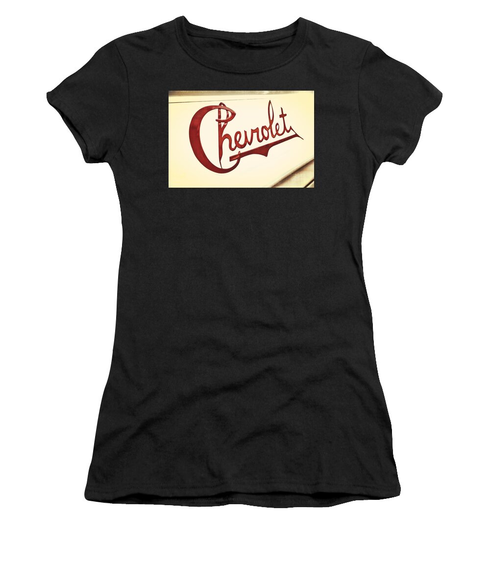 Chevrolet Women's T-Shirt featuring the photograph Red Chevy by Caitlyn Grasso