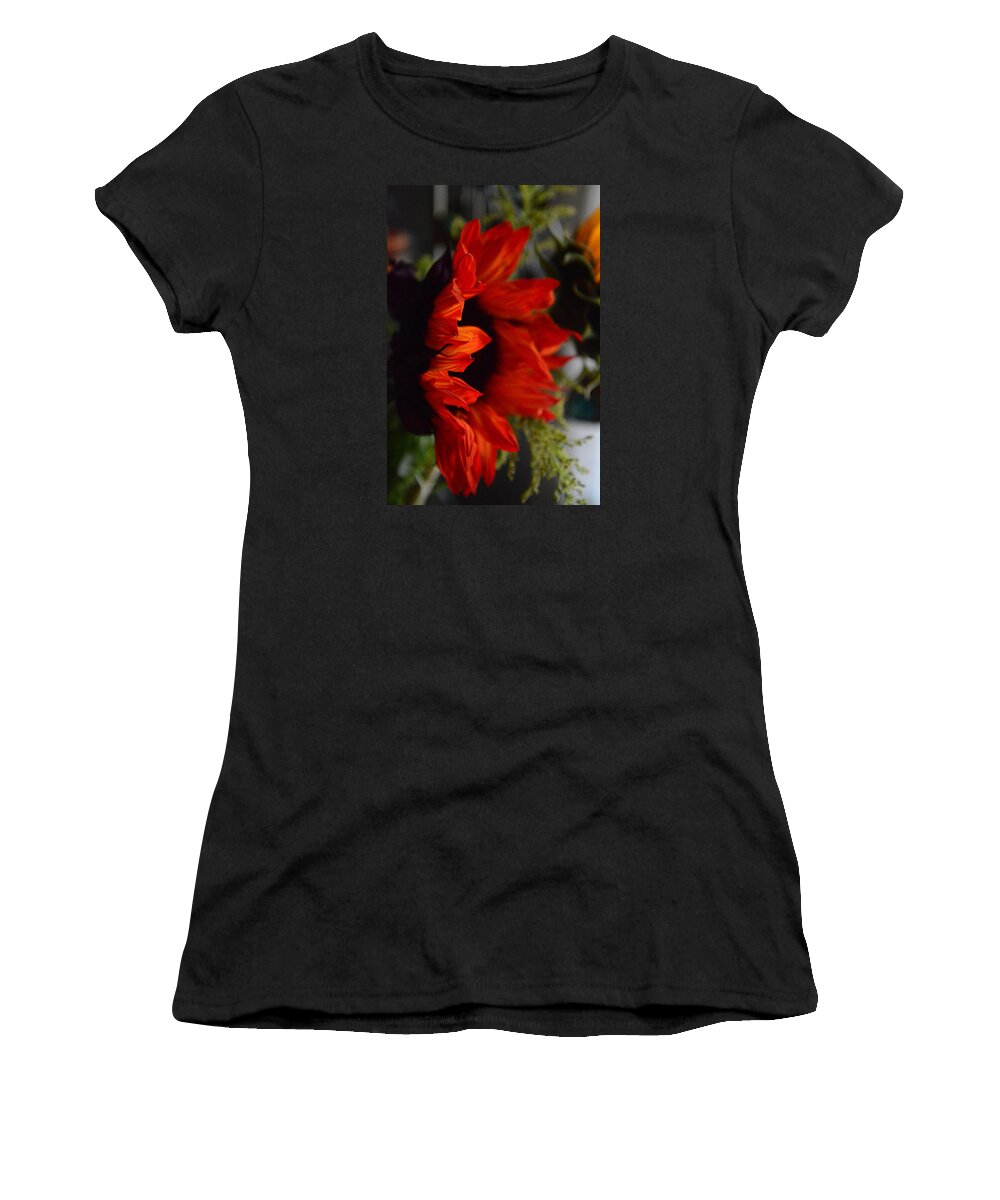 Red Women's T-Shirt featuring the photograph Red Flower by Whispering Peaks Photography
