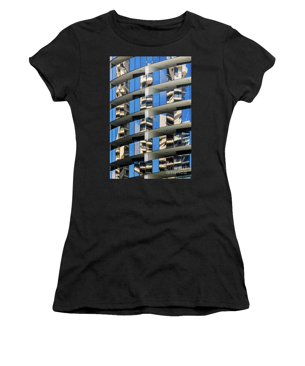 Building Women's T-Shirt featuring the photograph Reflecting Surfers 1 by Werner Padarin