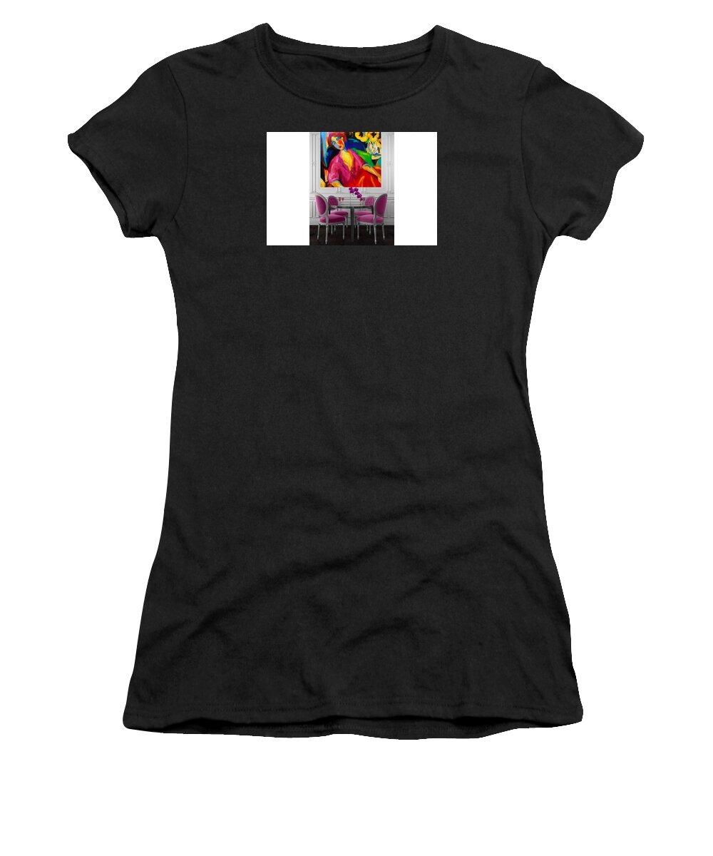 Figure Women's T-Shirt featuring the painting Reflection by Heather Roddy