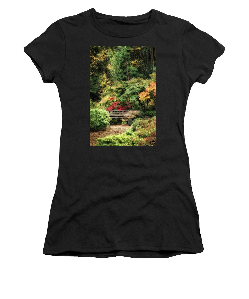 Japanese Garden Women's T-Shirt featuring the photograph Reincarnating. The Tall Portrait. by Wasim Muklashy