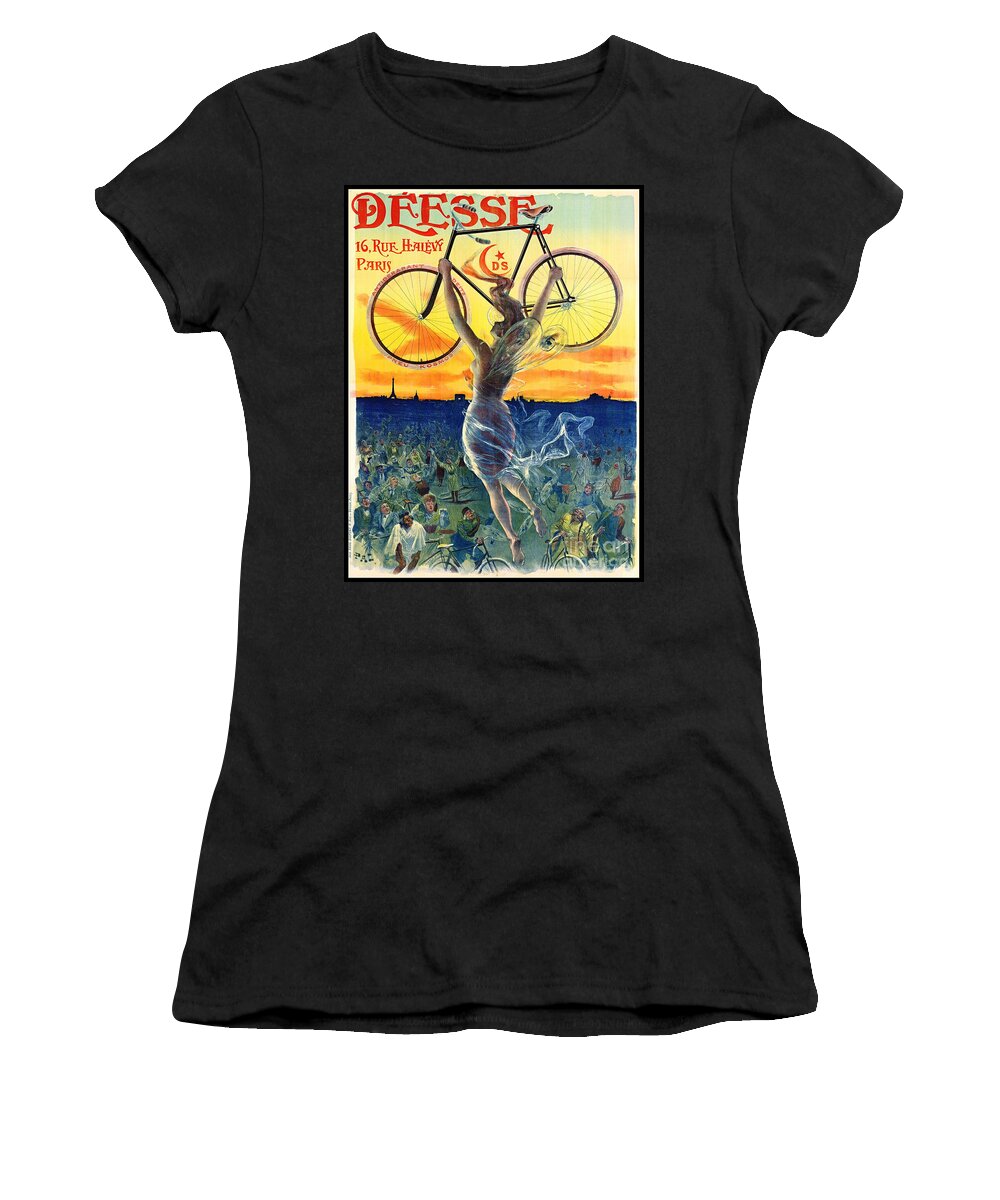 Retro Bicycle Ad 1898 Women's T-Shirt featuring the photograph Retro Bicycle Ad 1898 by Padre Art