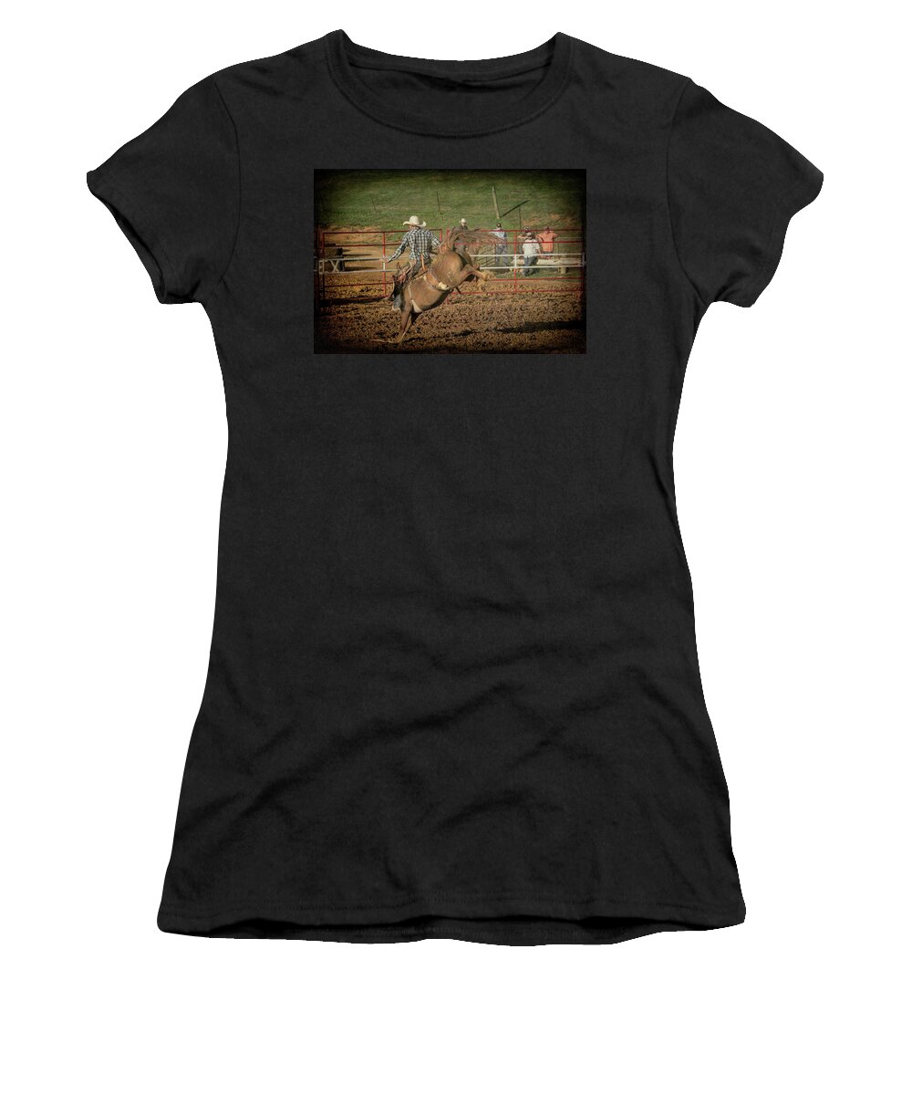 Horse Women's T-Shirt featuring the photograph Ride Em Cowboy by Jim Cook