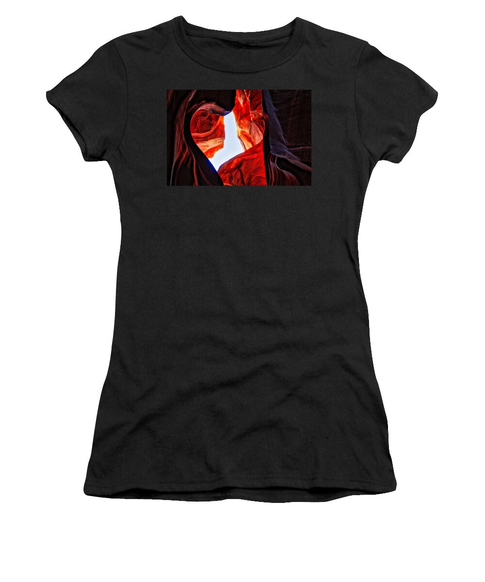 Antelope Women's T-Shirt featuring the photograph Rock Heart by Ches Black