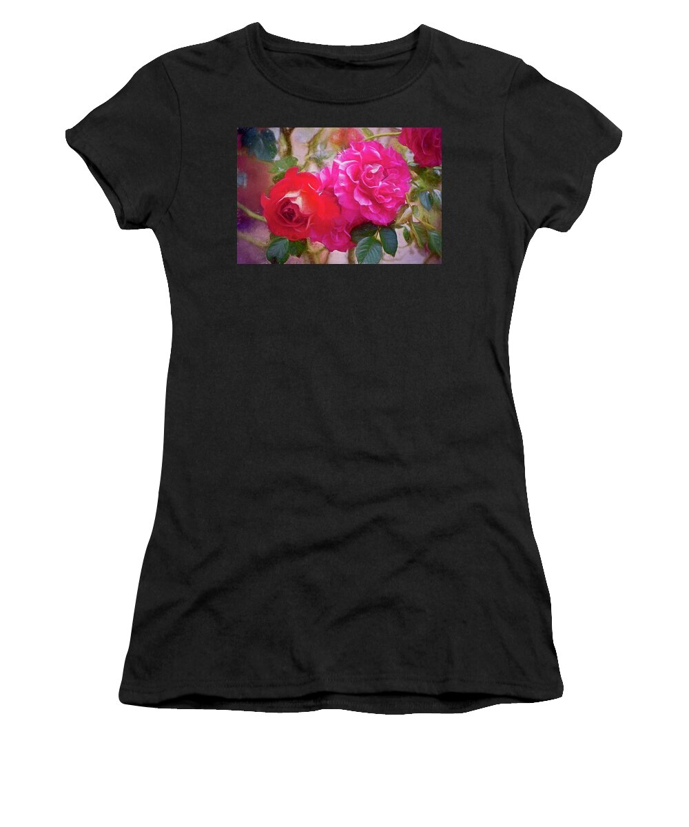 Floral Women's T-Shirt featuring the photograph Rose 373 by Pamela Cooper