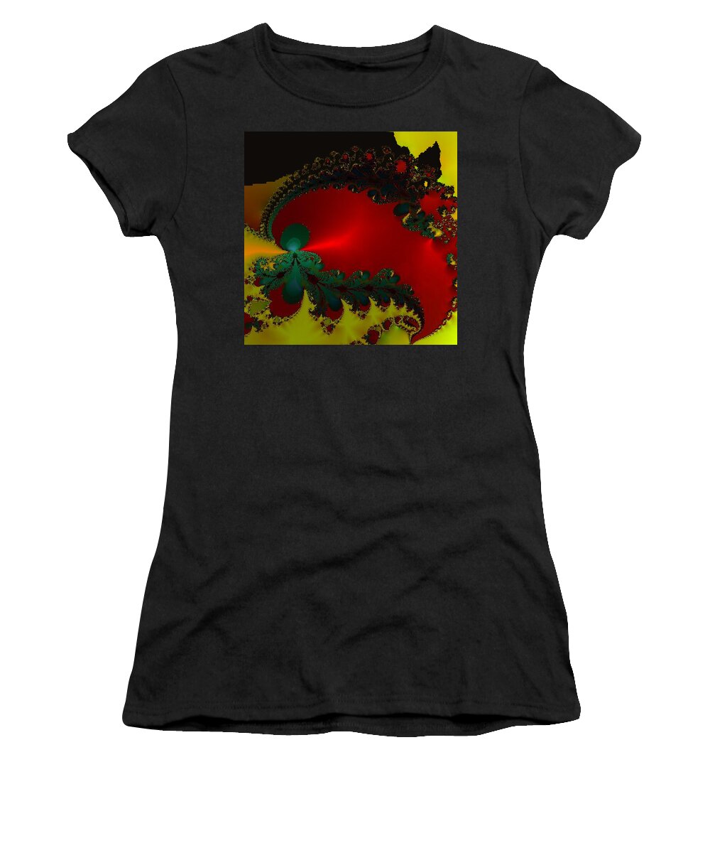 Metallic Women's T-Shirt featuring the mixed media Royal Red by Kevin Caudill