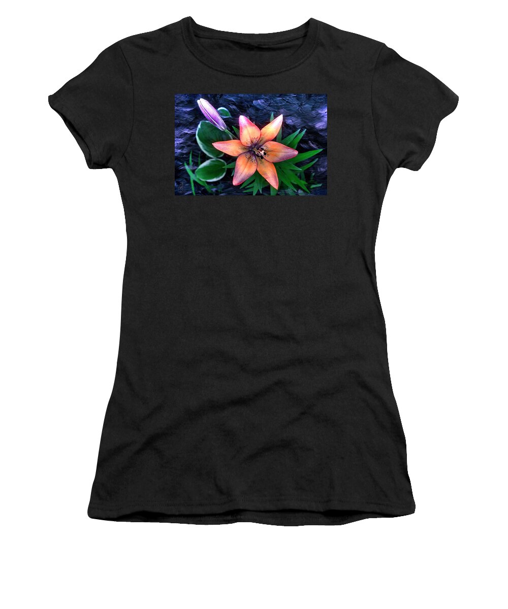 Lily Women's T-Shirt featuring the digital art Royal Sunset by Pennie McCracken