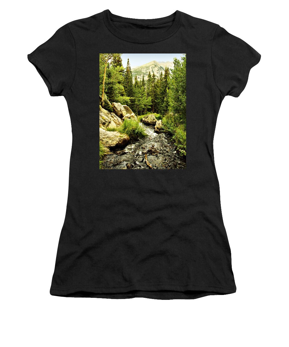 Colorado Women's T-Shirt featuring the photograph Running River by Marilyn Hunt