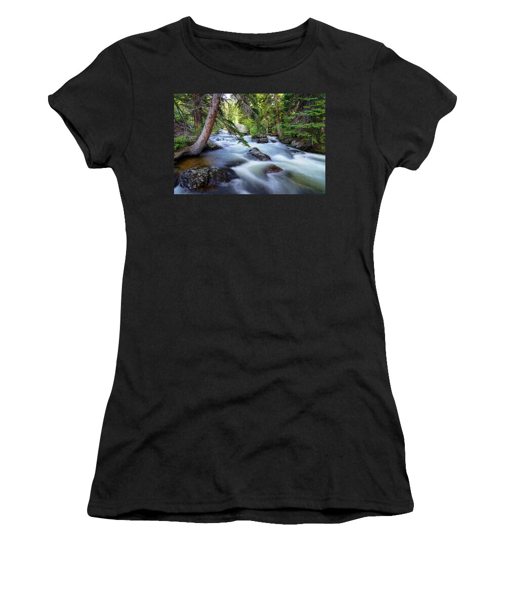  Women's T-Shirt featuring the photograph Rushing By by Sean Allen