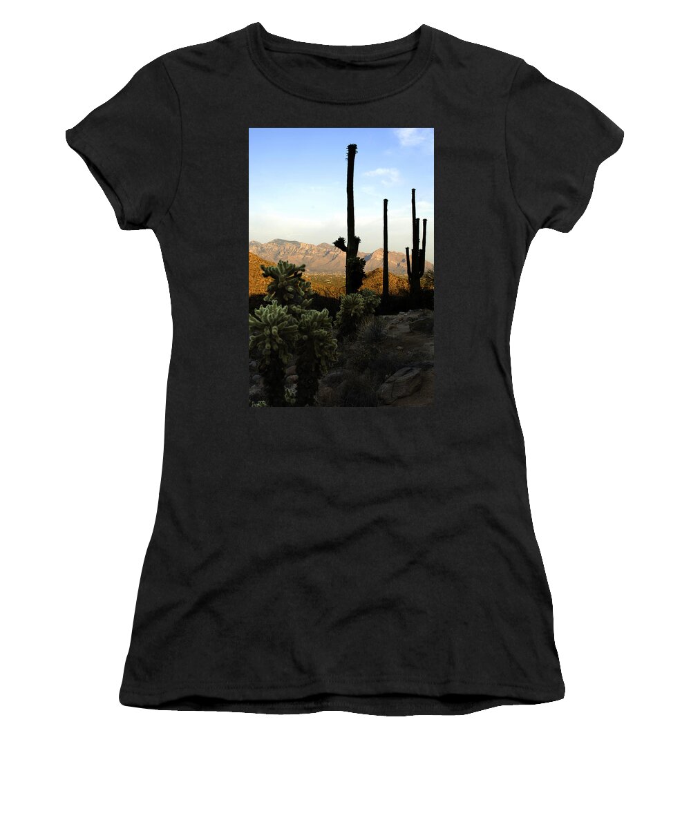 Saguaro Women's T-Shirt featuring the photograph Saguaro Silhouette by Jill Reger